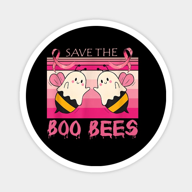 Save The Boo Bees Halloween Funny Breast Cancer Awareness Magnet by everetto